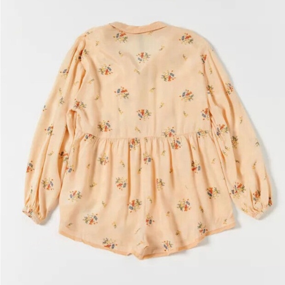 Out From Under Carina Babydoll Romper Urban Outfitters Floral Printed Size M - Picture 2 of 2